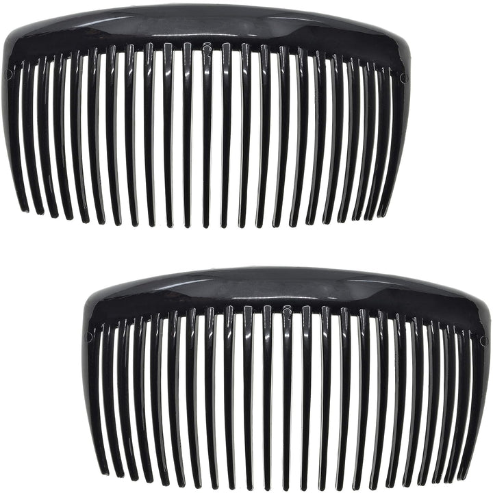 Paris AD66/2 French Side Comb Large Curved Tortoiseshell Hair Combs for Women Fine Hair, 4 Inch Strong Hold Comb for Women Bun Chignon Up-Do Styling Girls Hairstyle Accessories, Made in France