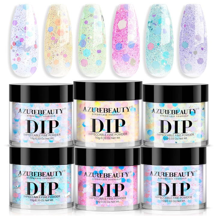 4+4Pc Dip Powder Liquid Set, 15Ml/0.5Oz, with Base/Top Coat, Activator, Brush Saver, Nail File– Fast Drying Formula, No UV Light Needed ﻿