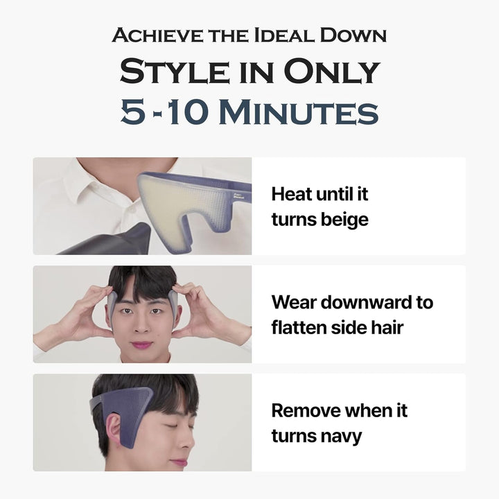 Dropset, Men'S Side Hair Press Tools for down Perm with Air Hole Patent Technology, Scalp Care & Protection, Men'S Hair Styler & Straightener for Grooming - Fast & Easy Styling