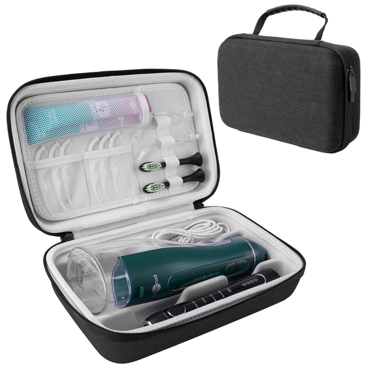 Water Flosser Travel Case, Portable Oral Irrigator Organizer, Sturdy Carrying Storage Holder for Flosser, Electric Toothbrush, Toothpaste and Irrigator Accessories (Case Only) - Pink