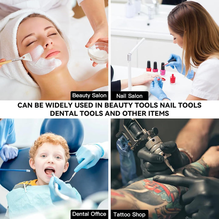 100Pcs Disposable Self-Sealing Sterilizer Pouches for Nail Tool, Dry Heat Autoclave Nail Tools Sterilizer Bags Kraft Paper Cleaning Bags for Dentist Tools and Nail Art Supplies (75Mm X 150Mm)