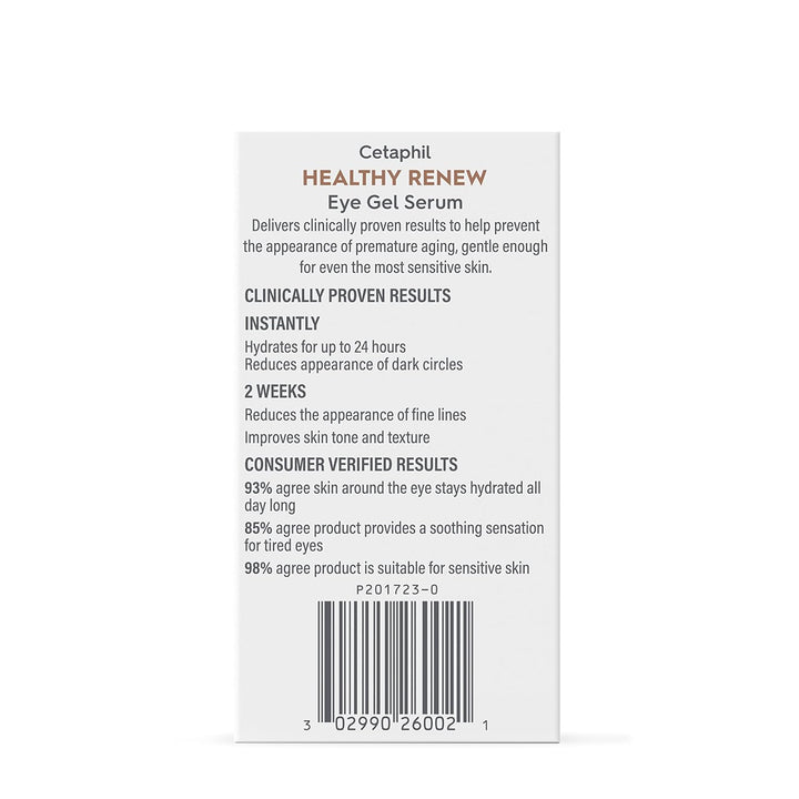 Healthy Renew Hydrating Eye Gel Serum 0.5 Oz, 24Hr under Eye Cream for anti Aging, Reduces the Appearance of Dark Circles and Wrinkles, Retinol Alternative Peptide Serum, for Sensitive Skin