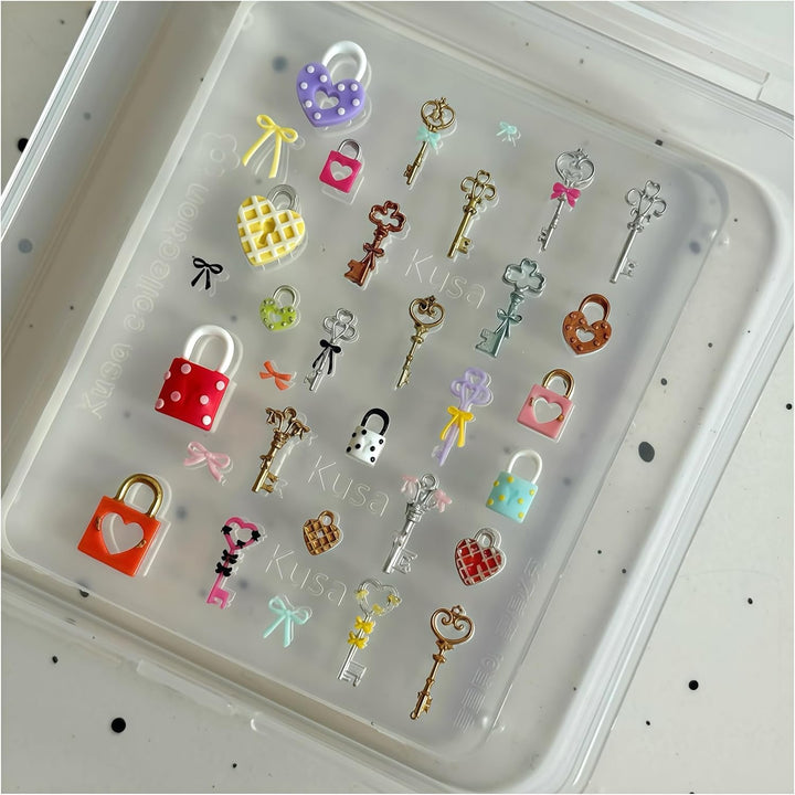 3D Nail Molds Heart, Stars, Starburst Nails Charms Design, Silicone Tool Art Y2K Decoration