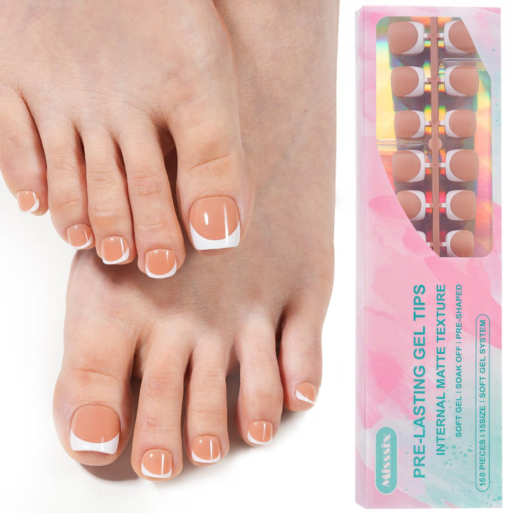 XBASICTIPS French Protecting Builder Gel and Top Coat, Prevent French Nail Tips Area Chipping, Protect French Press on Nails, 15Ml