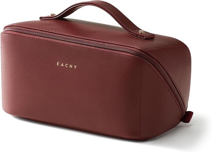 Travel Makeup Bag,Large Capacity Cosmetic Bags for Women,Waterproof Portable Pouch Open Flat Toiletry Bag Pattern Makeup Bag