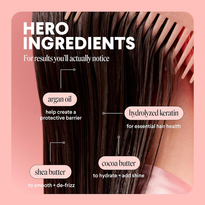 Repair Shampoo and Conditioner Set (12 Oz) for Dry to Damaged Hair Made with Keratin, Coconut Oil, Shea Butter, and Vitamin E