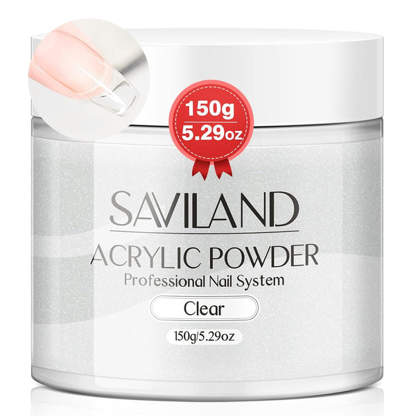 Clear Acrylic Powder 5.29OZ Large Capacity Acrylic Nail Powder Polymer Beginner Friendly Long Lasting No Need Nail Lamp Professional Acrylic Powder for French Manicure Nail Carving