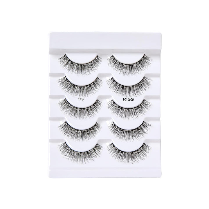 Looks so Natural, False Eyelashes, 'Shy', 12Mm, Includes 5 Pairs of Lashes, Easy to Apply, Reusable Lash Clusters