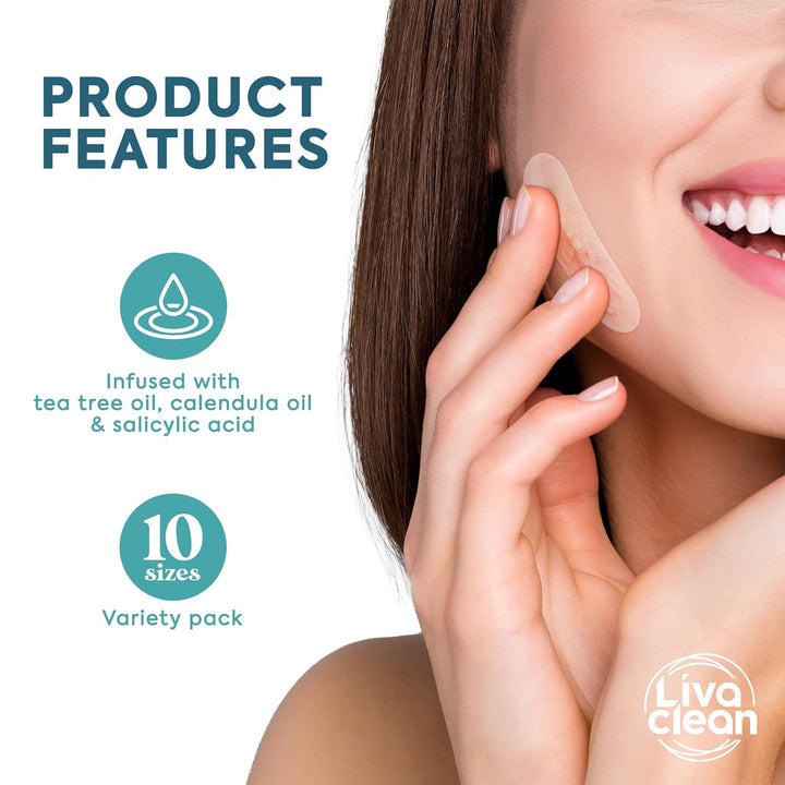 272 CT Large Pimple Patches for Face - Variety Pack Zit Patches W/ Salicylic Acid, Tea Tree, Calendula Oil - Pimple Patches Large Acne Patches for Face and Body - Dark Spot Patches