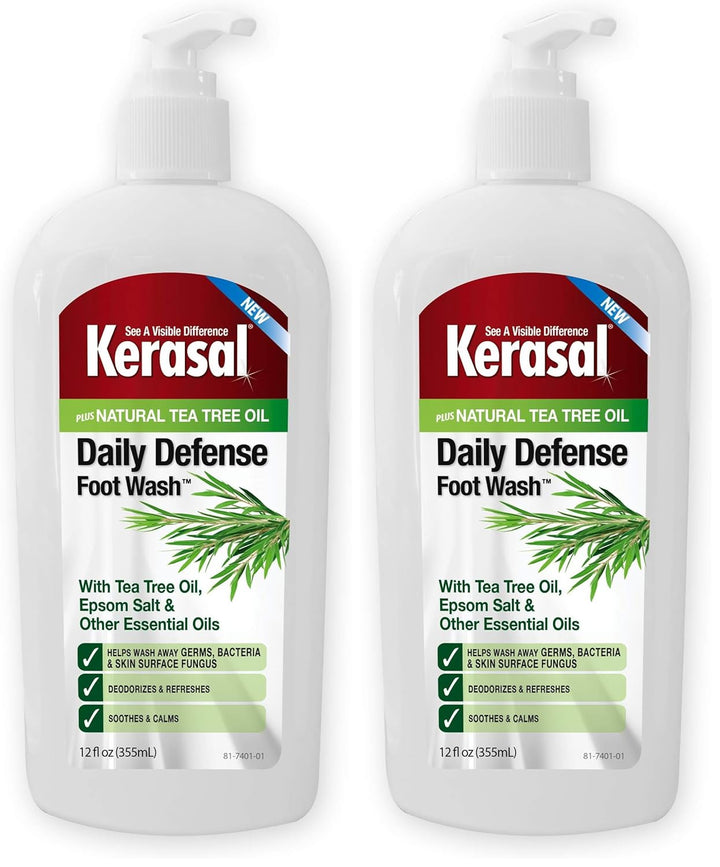 Daily Defense Foot Wash Daily Cleanser for Feet, 12 Ounce (Packaging May Vary)