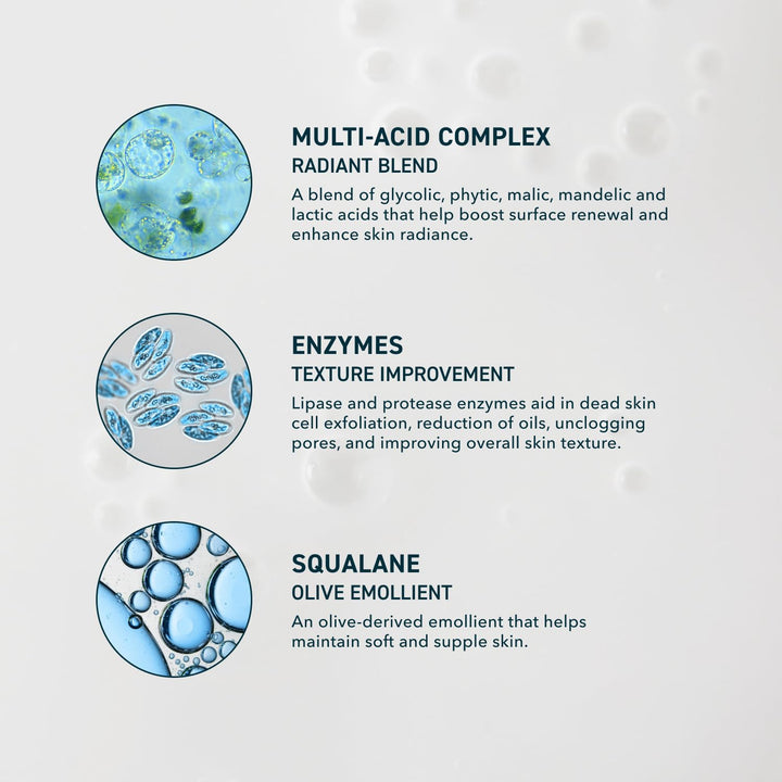 Skin Multi-Acid Milk Peel, Professional Exfoliating Solution. 15% Glycolic Acid Face Peel with Lactic Acid and Enzymes. Hydrating Chemical Exfoliant. Clinical Strength Formula, 7.6Oz Bottle.