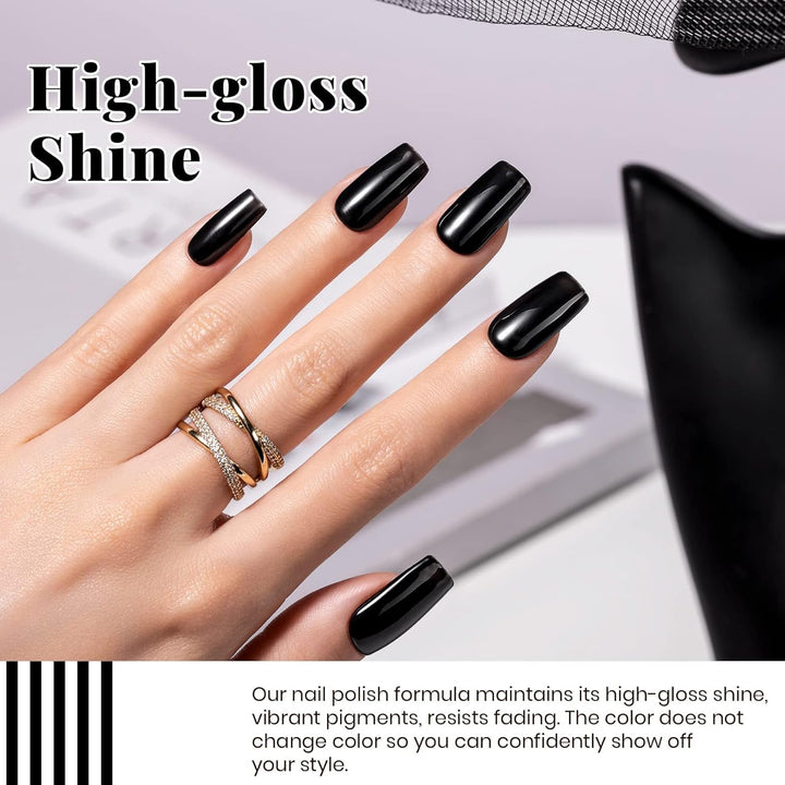 Beetles White Gel Nail Polish Black Gel Polish Kit 2 Pcs 15Ml Black and White Polish French Nails Soak off Led Nails Art Manicure Salon Diy at Home