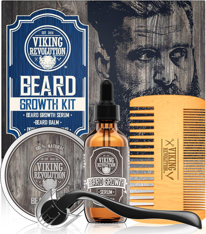 - Ultimate Beard Kit - Beard Grooming Kit with Beard Brush, Beard Comb, Beard Balm, Beard Oil, Beard & Moustache Scissors - Gifts for Men