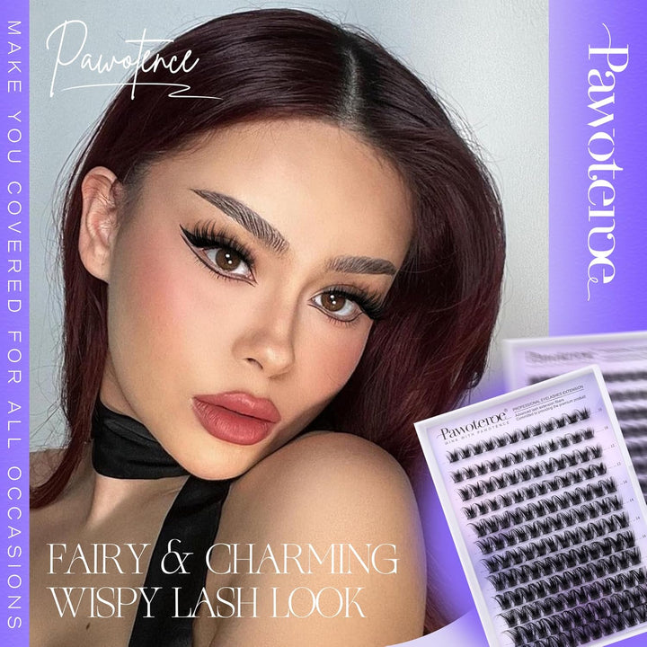 Lash Clusters Wispy Cluster Eyelash Extensions 10-18Mm Individual Lashes DIY Cluster Lashes Extension Soft Comfortable Eyelash Clusters with Thin Band