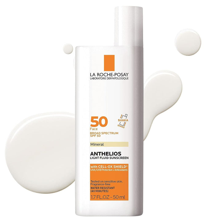 Anthelios Sunscreen SPF 50, Ultra-Light Fluid Broad Spectrum SPF 50, Face Sunscreen with Titanium Dioxide Mineral, Lightweight & Fast-Absorbing, Oil-Free, Matte Finish