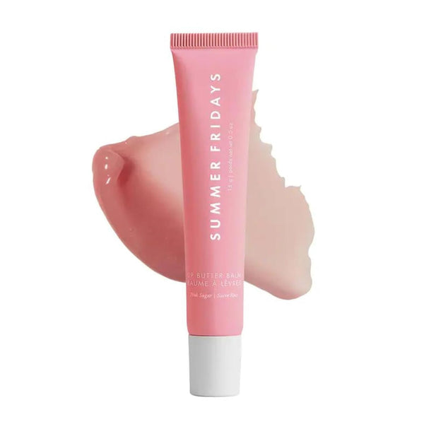 Tinted Lip Butter Balm - Conditioning Vegan Lip Balm for Instant Moisture, Shine & Hydration - Sheer-Tinted, Soothing Skincare - Pink Sugar (.5 Oz)