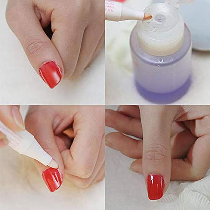1 Pc Women Nail Art Polish Corrector Pen Remover Mistakes Cleaner with 3 Tips