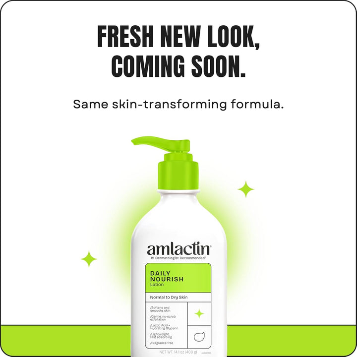 Daily Nourish 12% - 14.1 Oz Body Lotion with 12% Lactic Acid - Exfoliator and Moisturizer for Dry Skin (Packaging May Vary)​