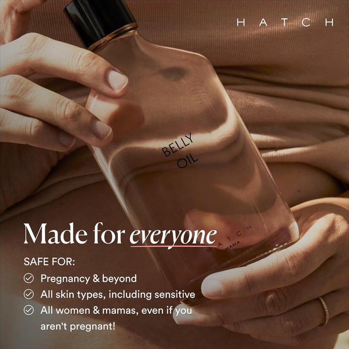 Belly Oil, Pregnancy & Postpartum Skincare for Stretch Marks, Quick-Drying for Full Body & Soothes Irritation, plus Vegan, Clean & Plant-Based, 6.7 Fl Oz