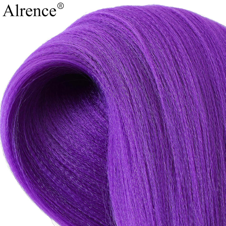 Purple Braiding Hair Pre Stretched Long Braid 30 Inch 2 Packs Professional Braiding Hair Extensions Synthetic Crochet Twist Braids (30 Inch, Purple)