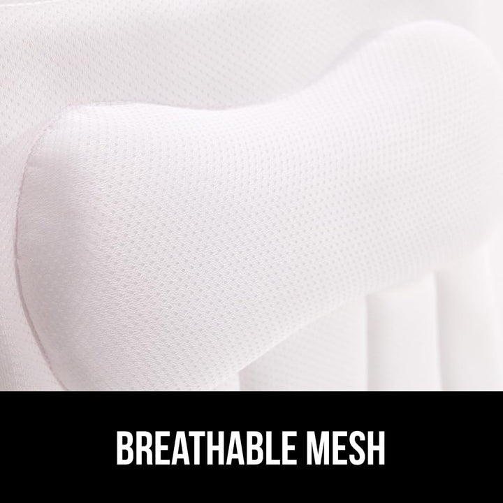 Bath Pillow for Tub with Powerful Suction Cups, Headrest Bathtub Pillows for Neck and Back Support, Machine Washable, Bathtub Accessories for Women, Relaxing Spa Gift Essentials, White