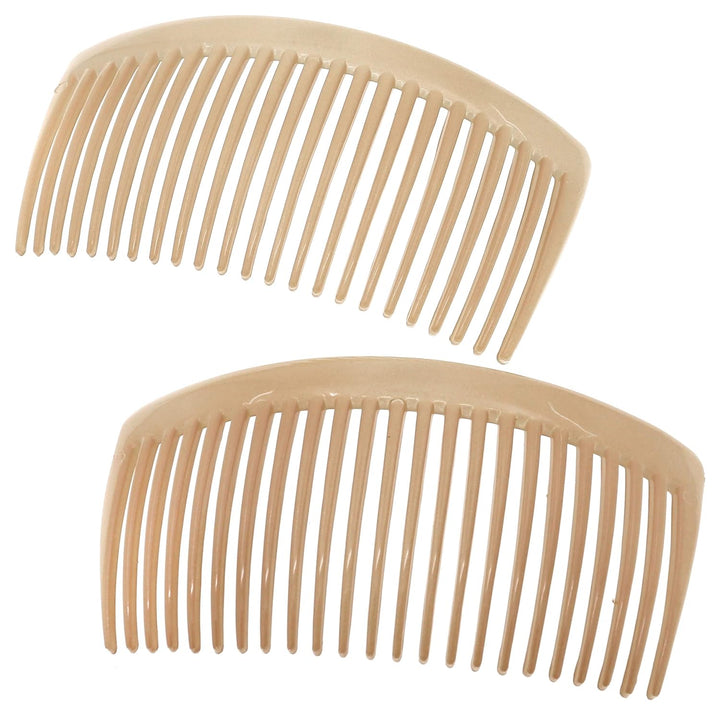 Paris AD66/2 French Side Comb Large Curved Tortoiseshell Hair Combs for Women Fine Hair, 4 Inch Strong Hold Comb for Women Bun Chignon Up-Do Styling Girls Hairstyle Accessories, Made in France