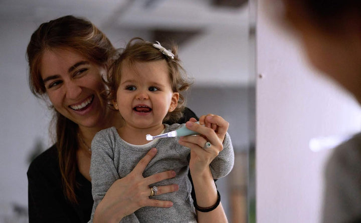 Babyhandy 2-Stage Baby Sonic Electric Toothbrush for Babies and Toddlers Ages 0-3 Years