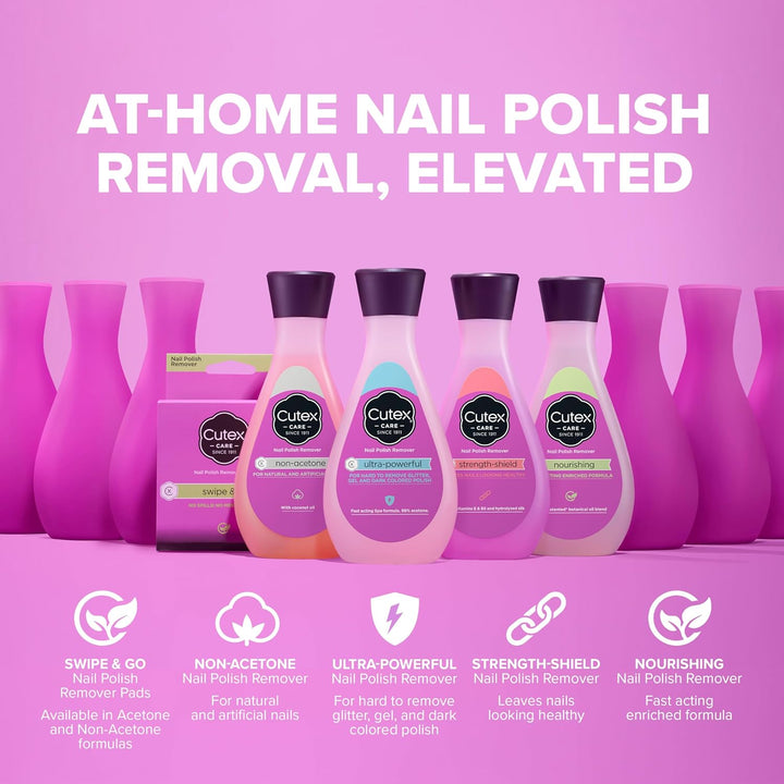 Gel Nail Polish Remover, Ultra-Powerful & Removes Glitter and Dark Colored Paints, Paraben Free, 6.76 Fl Oz