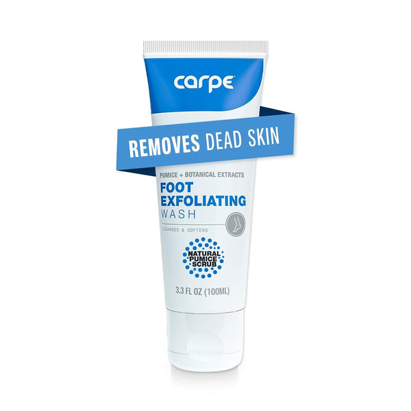 Exfoliating Foot Scrub - Odor Protection Feet Exfoliator Scrub & Foot Odor Eliminator for Feet - Improves Foot Antiperspirant Performance - Minty Fresh Foot Wash for Women & Men