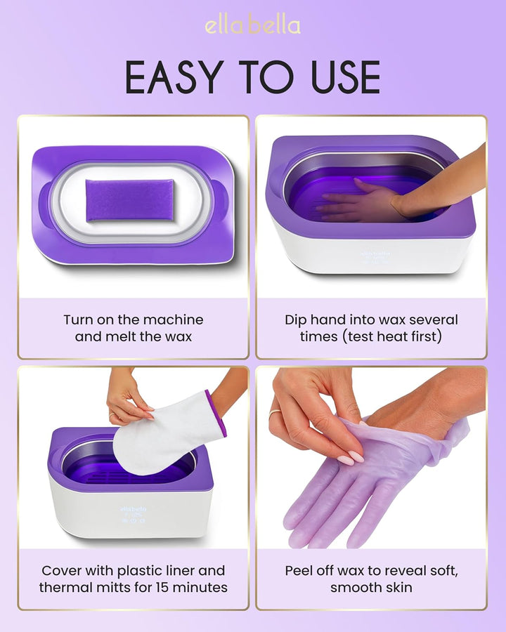 ® Paraffin Wax Machine for Hand & Feet • Parafin Wax Warmer • Everything in One Kit – Paraffin Wax Refills, Mitts & Booties • Soothing Relief with Parrafin Hot Wax • Home Paraffin Wax Bath