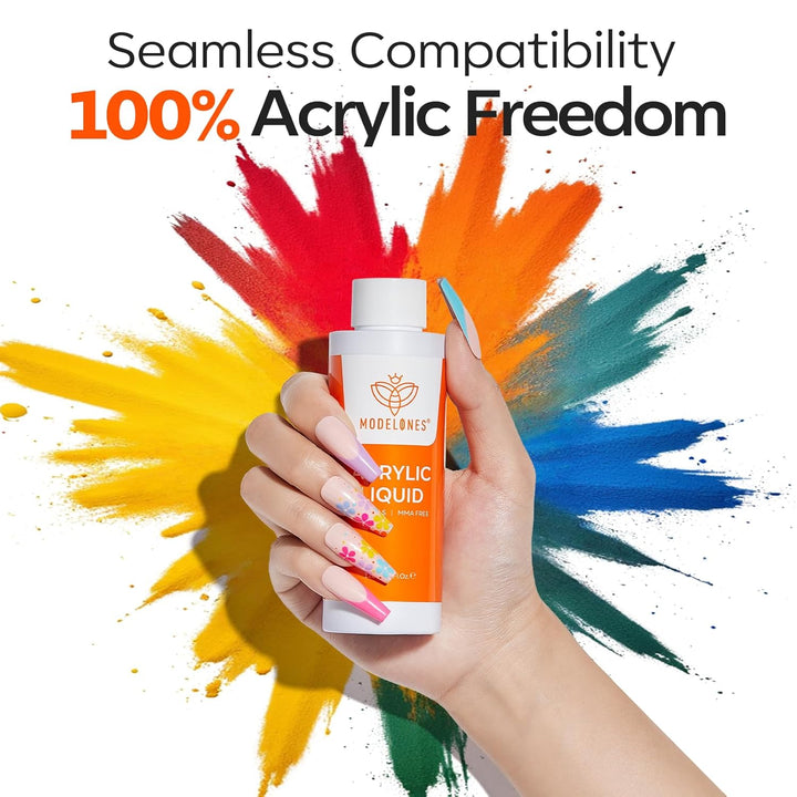 Monomer 4 Oz, Upgraded Monomer Acrylic Nail Liquid for Acrylic Powder Nail Extension 3D Carving, Mma-Free Non-Yellowing DIY Home Salon 120Ml