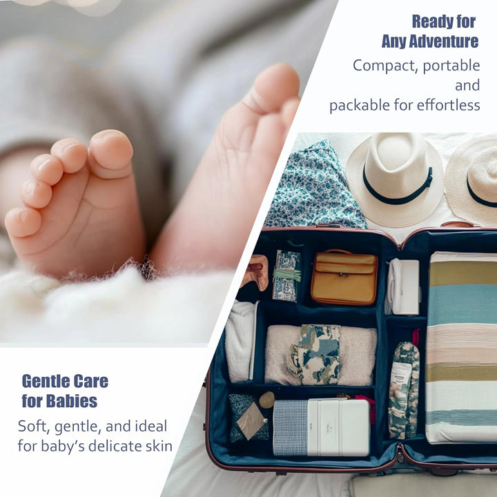 Face Towels, Disposable Biodegradable Clean Facial Towels for Sensitive Skin, Lint- Free Face Cloths for Makeup Remover, Skincare and Women Cleaning, Dry Wipes,100 Count Dot Texture