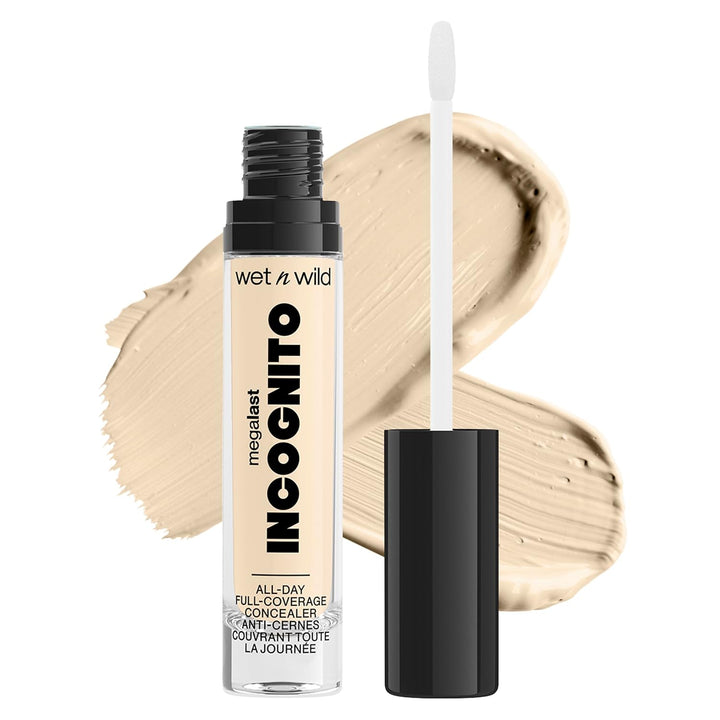 Mega Last Incognito All-Day Full Coverage Liquid Matte Concealer, Light Beige, 0.18 Ounce