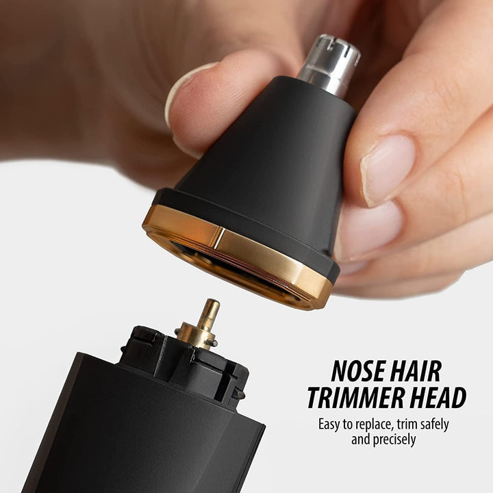 Electric Body Hair Trimmer - Groin Trimmer for Men - Bikini Trimmer Women - Wet/Dry Shaver Groomer, Replaceable Ceramic Blade Heads, USB Recharge Dock, Waterproof Hygiene Razor,Black