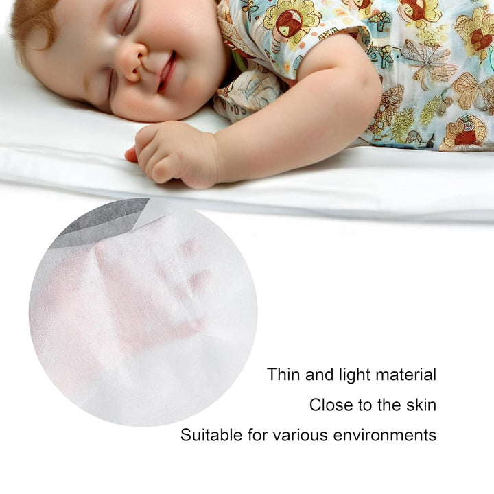 100 Pack 31" X 71" Disposable Non-Woven Massage Table Bed Covers - 2-Ply Waterproof Spa Sheets for Facial, Tattoo & Waxing.