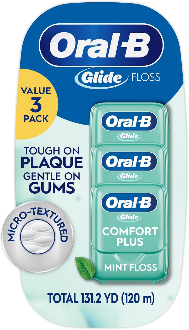 Glide Pro-Health Comfort plus Floss, Mint, 3 Ct
