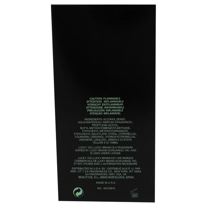 Lucky You Cologne Spray for Men, Day or Night Casual Scent with Bamboo Stem Fragrance Notes, 3.4 Fl Oz