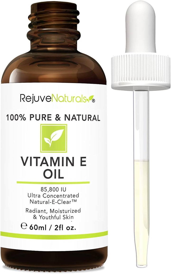 Vitamin E Oil - 100% Pure & Natural, 42,900 IU. Repair Dry, Damaged Skin from Surgery & Acne, Age Spots & Wrinkles. Boost Collagen for Moisturized, Youthful-Looking Skin. D-Alpha Tocopherol