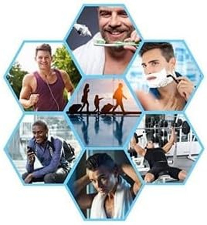 Men’S 11 Piece Kit with Oral Care and Grooming Essentials, Featuring: Travel Size Products, Blue