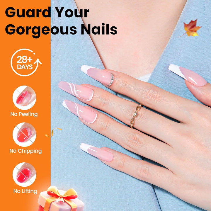 Beetles No Wipe Gel Top Coat and Base Coat Set for Gel Polish - 2Pcs 15Ml Super Shiny and Long Lasting Soak off UV/LED Lamp Needed, Halloween Nail Art Design Gift