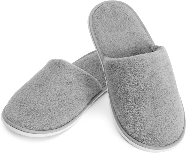 12 Pairs Disposable Slippers for Guests, Bulk Pack for Hotel, Spa, Shoeless Home, (US Men Size 11, Women 12)