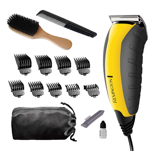HC5855 Virtually Indestructible Haircut Kit & Beard Trimmer, Hair Clippers for Men (15 Pieces) , Yellow