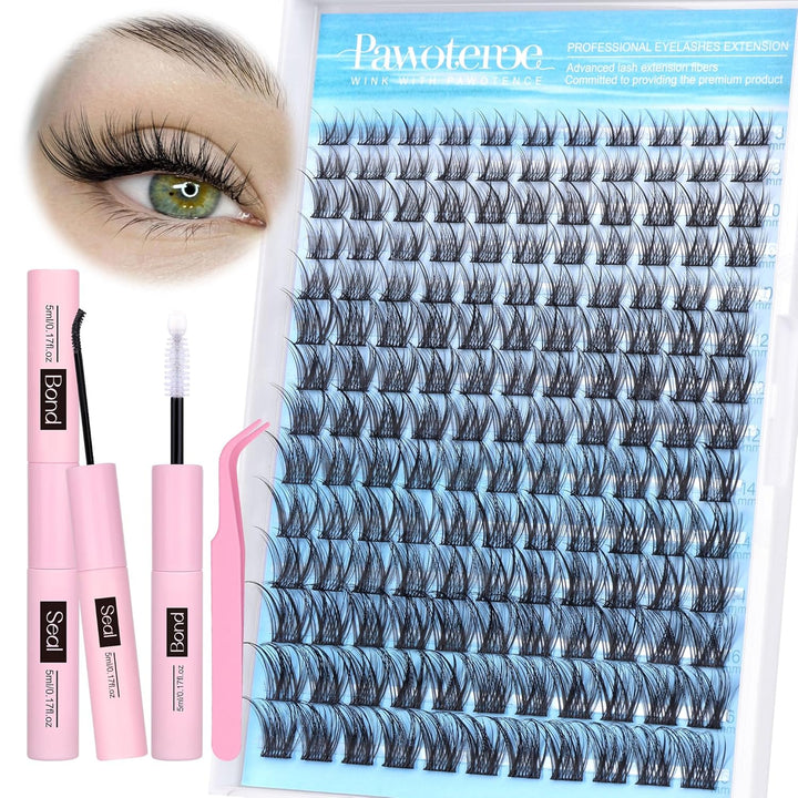 Lash Clusters Wispy Cluster Eyelash Extensions 10-18Mm Individual Lashes DIY Cluster Lashes Extension Soft Comfortable Eyelash Clusters with Thin Band