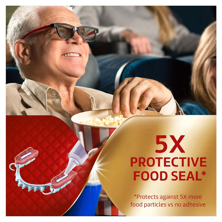 Power Max Power Hold plus Seal Denture Adhesive Cream, Denture Cream for Secure Hold and Food Seal, Flavor Free - 2.2 Oz