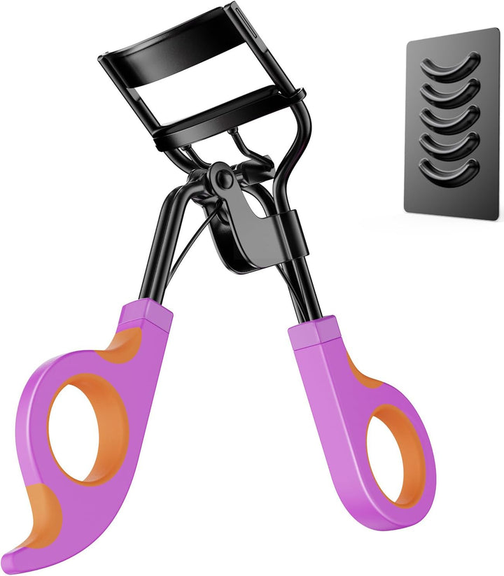 Eyelash Curler with Pads, Lash Curler with 5 Extra Silicone Replacement Pads, Achieve Perfect Curls in 5 Seconds