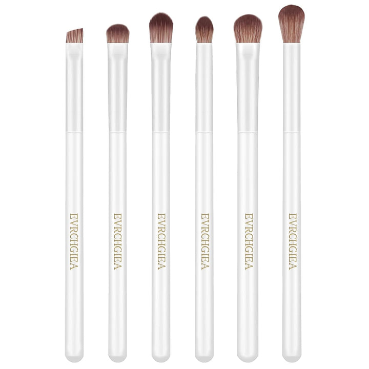 Eye Makeup Brush Set, 6 Pcs Professional Blending Eyeshadow Makeup Brushes for Concealer Eyebrows Eyeliner, Soft Hairs & Wood Handle