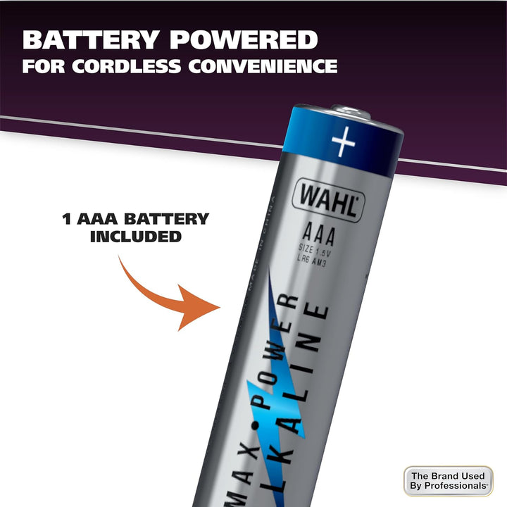 Clean & Confident Female Battery Pen Trimmer with Rinseable Blades for Eyebrows, Facial Hair, & Light Grooming- Hygienic Grooming & Easy Cleaning with Battery Included - Model 5640-100