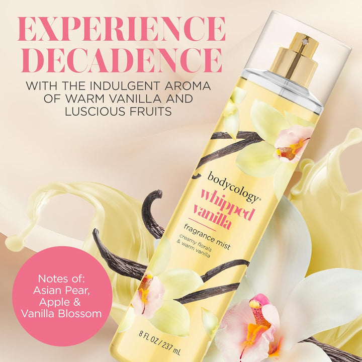 Long-Lasting Fragrance Body Mist, Whipped Vanilla, 8 Fl Oz