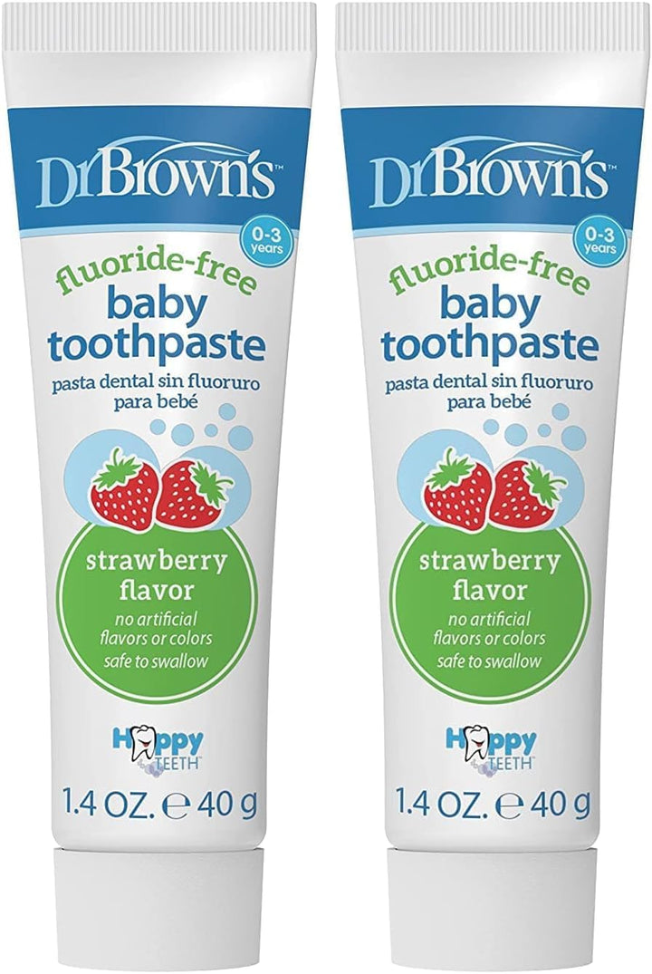 Fluoride-Free Baby Toothpaste, Safe to Swallow, Apple Pear, 1-Pack, 1.4Oz/40G, 0-3 Years