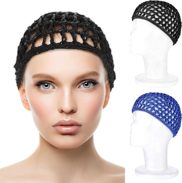 Wig Cap Thick Long Hair Caps Adjustable Net Mesh Braided Weaving Making Crochet Sew Weave Fishnet Grip Headband